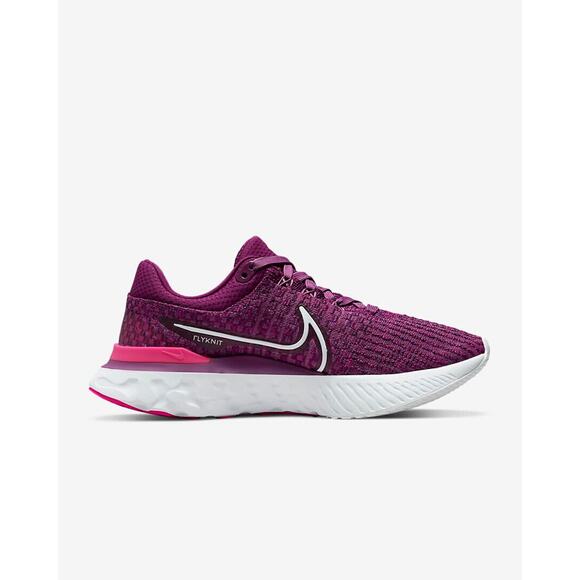 Nike React Infinity Run Flyknit 3 Light Bordeaux DD3024 500 - SIZE 6 WOMENS - Picture 4 of 8